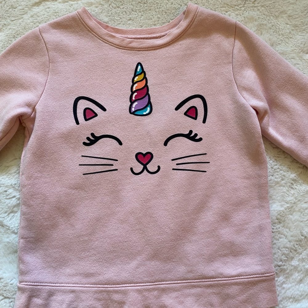 Garanimals Pink Cat Unicorn Sweatshirt
